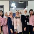 Breast cancer awareness visit from King Hussein Cancer Center to NUR Interactive Office.
